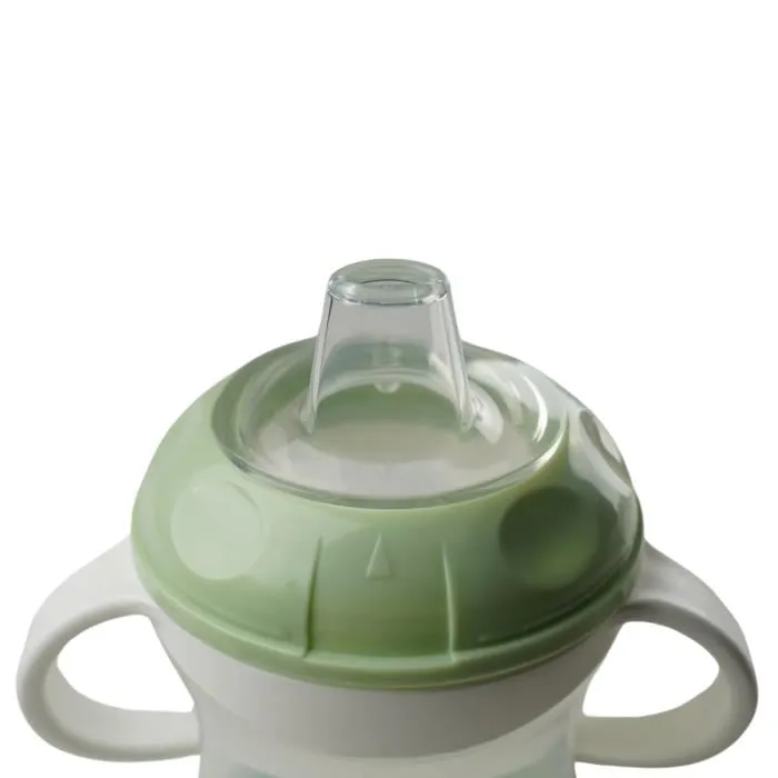 Thermobaby Tasse anti-fuite d'apprentissage, 180 ml, bec silicone doux, avec poignées ergonomiques et couvercle, pour bébé