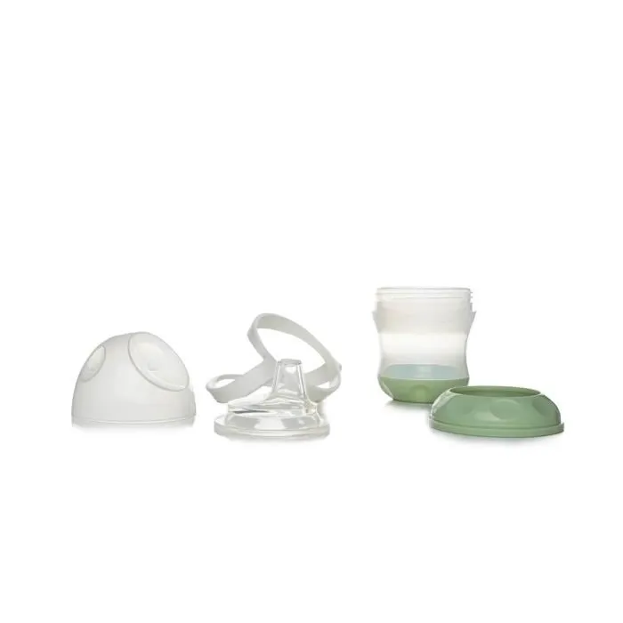 Thermobaby Tasse anti-fuite d'apprentissage, 180 ml, bec silicone doux, avec poignées ergonomiques et couvercle, pour bébé