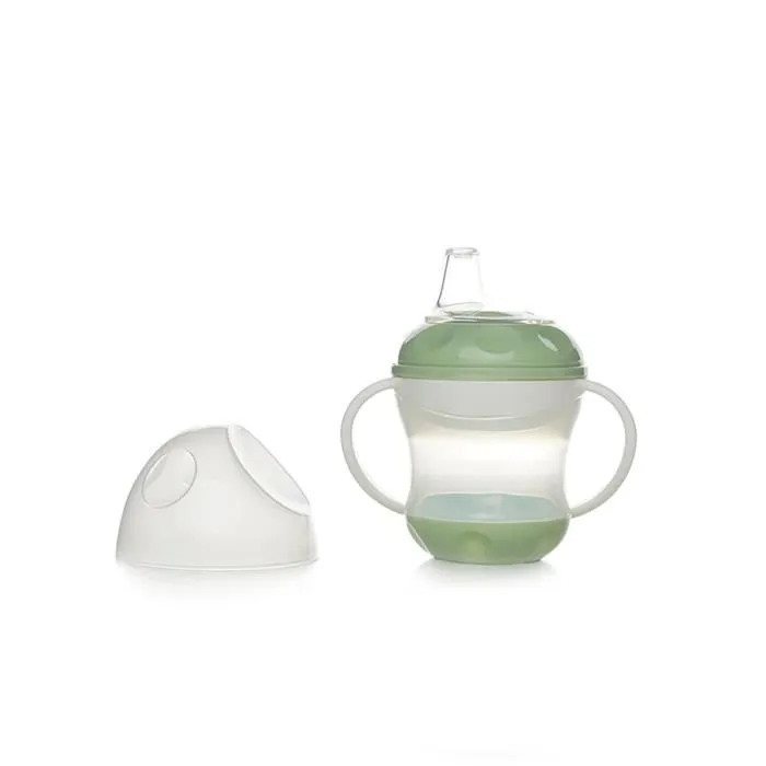 Thermobaby Tasse anti-fuite d'apprentissage, 180 ml, bec silicone doux, avec poignées ergonomiques et couvercle, pour bébé