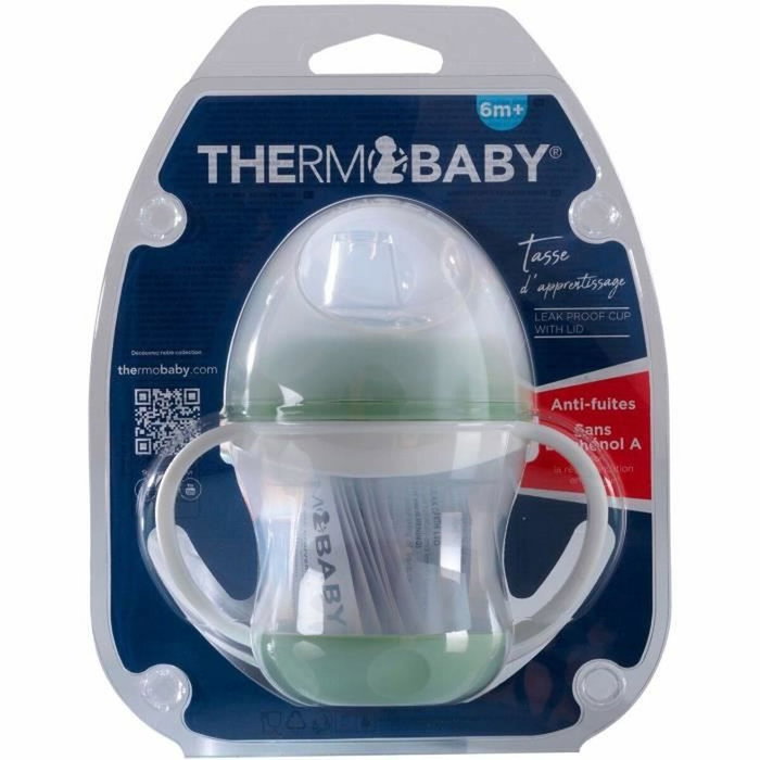 Thermobaby Tasse anti-fuites Vert Céladon 180 ml