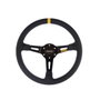 Momo Volant Racing MOD. 08 Cuir Noir et Rayons Bleus 330 mm