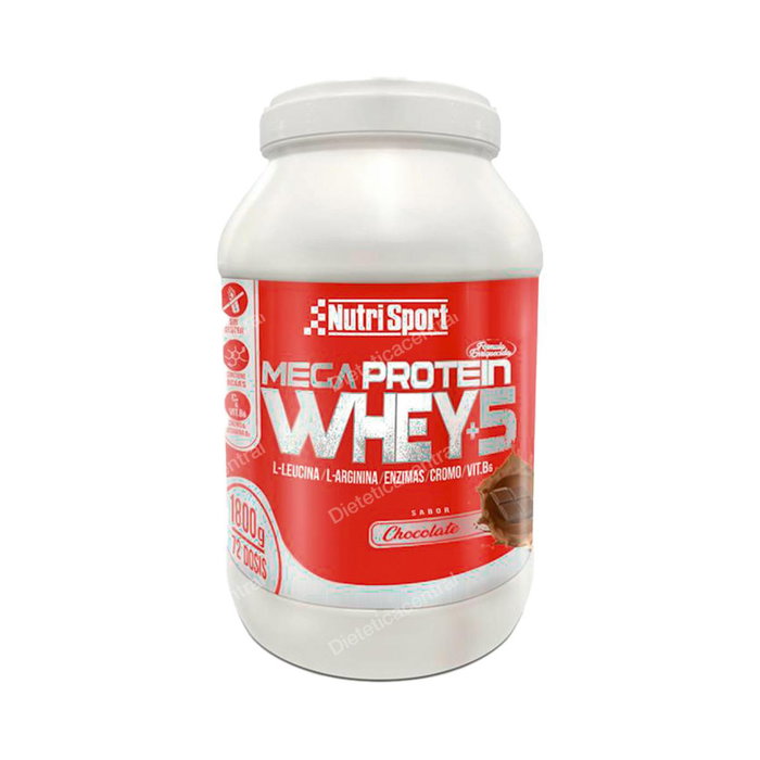 NUTRISPORT Mega Protein 5 Whey Fraise 900g - Poudre de protéines de lactosérum NUTRISPORT Mega Protein 5 Whey Fraise 900g - Poudre de protéines de lactosérum