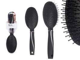 BERILO Brosse à cheveux noire siliconée