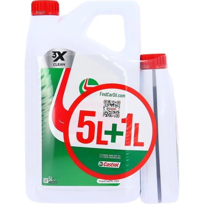 Castrol - Huile Moteur CASTROL GTX 5W-30 C4 5 Litres + 1 Litre Offre Spéciale - 057036 Castrol - Huile Moteur CASTROL GTX 5W-30 C4 5 Litres + 1 Litre Offre Spéciale - 057036