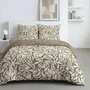 Today Parure de Lit Imprimé Feuillage Taupe 240 x 220 cm