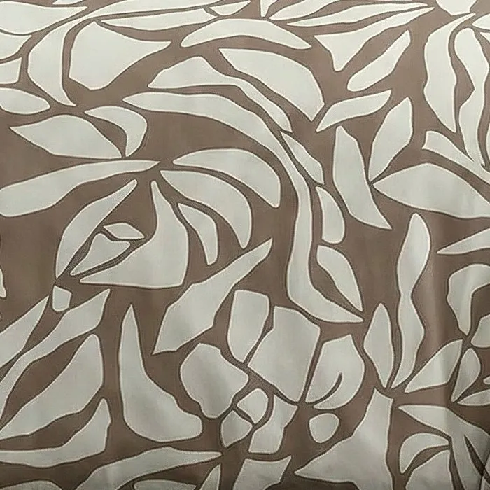 Today Parure de Lit Imprimé Feuillage Taupe 240 x 220 cm