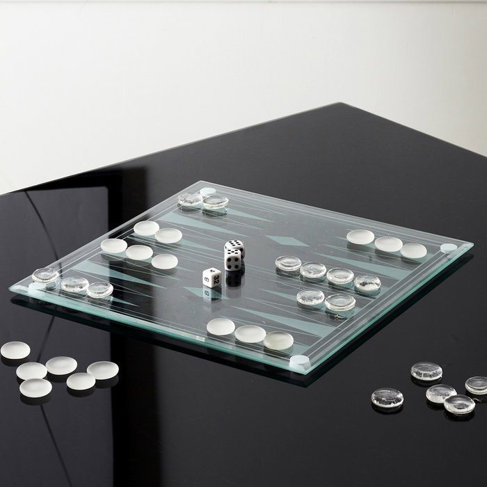 Mister Gadget Jeu de Backgammon en Verre Mister Gadget Jeu de Backgammon en Verre