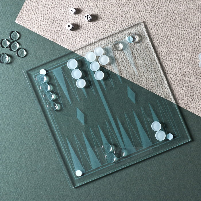 Mister Gadget Jeu de Backgammon en Verre Mister Gadget Jeu de Backgammon en Verre