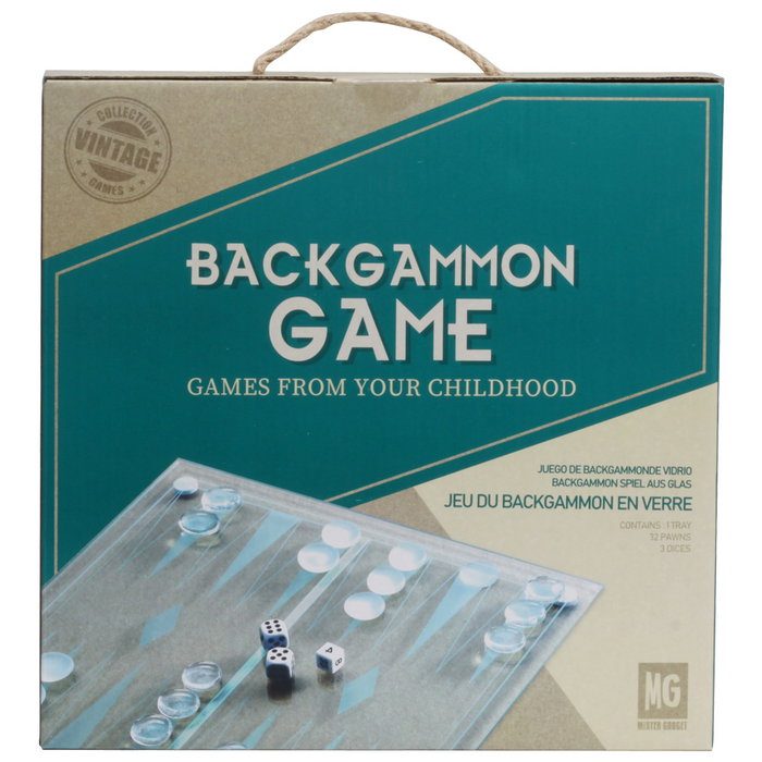 Mister Gadget Jeu de Backgammon en Verre Mister Gadget Jeu de Backgammon en Verre
