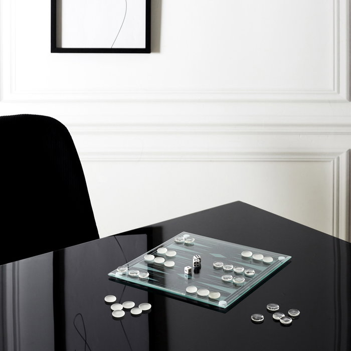 Mister Gadget Jeu de Backgammon en Verre Mister Gadget Jeu de Backgammon en Verre