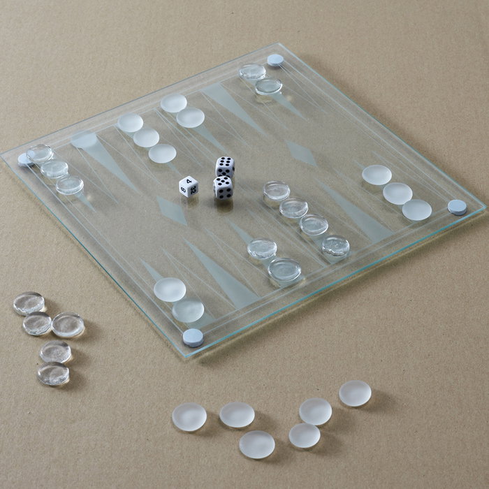 Mister Gadget Jeu de Backgammon en Verre Mister Gadget Jeu de Backgammon en Verre