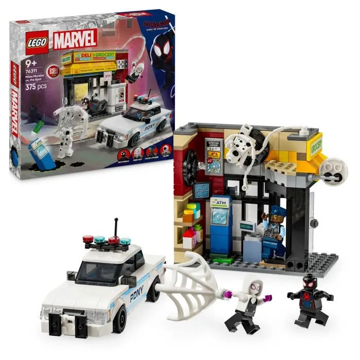 Lego Marvel 76311 Spider-Verse : Miles Morales contre La Tache - Jeu de construction 375 pièces avec minifigurines Lego Marvel 76311 Spider-Verse : Miles Morales contre La Tache - Jeu de construction 375 pièces avec minifigurines