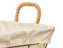 KINVARA Panier rectangulaire en métal et tissu Beige