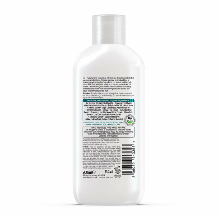 Dr. Organic SKIN CLEAR Tonique Purifiant 5 en 1