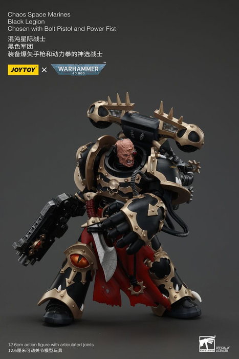 Warhammer 40k Actionfigur Chaos Space Marines Black Legion Chosen with Bolt Pistol and Power Fist 20 cm Warhammer 40k Actionfigur Chaos Space Marines Black Legion Chosen with Bolt Pistol and Power Fist 20 cm
