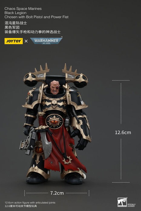 Warhammer 40k Actionfigur Chaos Space Marines Black Legion Chosen with Bolt Pistol and Power Fist 20 cm Warhammer 40k Actionfigur Chaos Space Marines Black Legion Chosen with Bolt Pistol and Power Fist 20 cm