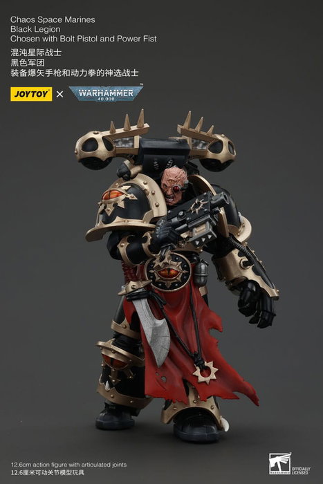 Warhammer 40k Actionfigur Chaos Space Marines Black Legion Chosen with Bolt Pistol and Power Fist 20 cm Warhammer 40k Actionfigur Chaos Space Marines Black Legion Chosen with Bolt Pistol and Power Fist 20 cm