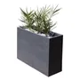 EDA PLASTIQUE Bac à fleurs Muret Loft GRAPHIT - 46 Litres - 78.5 x 29.5 x 60 cm - Anthracite - Résistant UV et Gel - Fabriqué en France