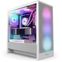 NZXT H5 Flow RGB Boîtier PC Moyen-Tour Blanc