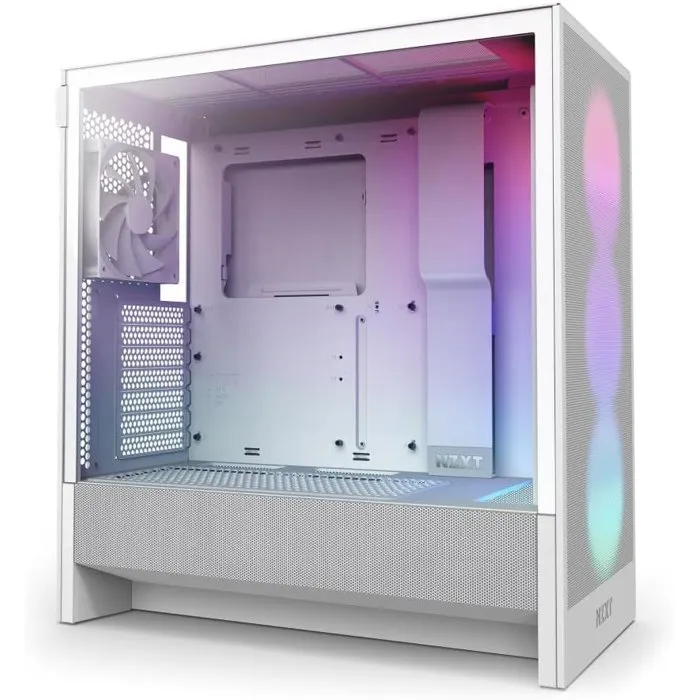 NZXT H5 Flow RGB Boîtier PC Moyen-Tour ATX Blanc avec Ventilateurs RGB, Mesh et Optimisation du Refroidissement (CC-H52FW-R1) NZXT H5 Flow RGB Boîtier PC Moyen-Tour ATX Blanc avec Ventilateurs RGB, Mesh et Optimisation du Refroidissement (CC-H52FW-R1)