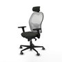 Piqueras y Crespo Chaise de Bureau avec Appui-tête Jorquera 3D036G2 Noir