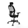 Piqueras y Crespo Chaise de Bureau avec Appui-tête Jorquera 3D036G2 Noir