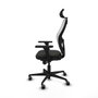 Piqueras y Crespo Chaise de Bureau avec Appui-tête Jorquera 3D036G2 Noir