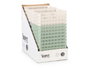 Kipit Boîte de Rangement Extensible 28x12x23 cm Beige Gris Vert Plastique 5,8 L (Set de 24)