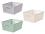 Kipit Boîte de Rangement Extensible 28x12x23 cm Beige Gris Vert Plastique 5,8 L (Set de 24)