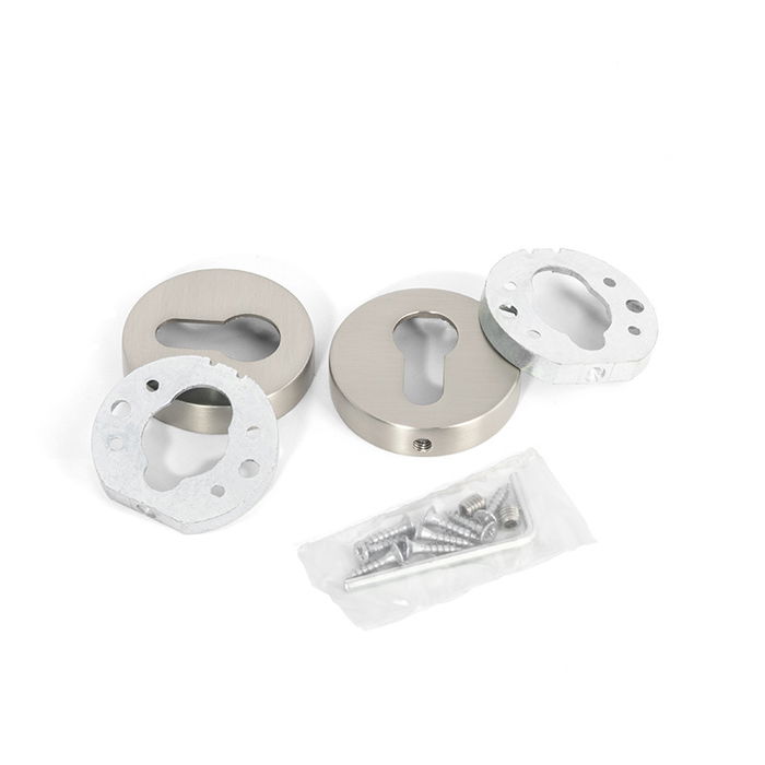 SYSTEM Serrure Cylindre Rond Ø50 Nickel Mat, Chrome Satiné, Noir Mat Finition Chrome Satiné SYSTEM Serrure Cylindre Rond Ø50 Nickel Mat, Chrome Satiné, Noir Mat Finition Chrome Satiné