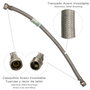 ORYX Latiguillo Flexible Acier Inoxydable Termo Mâle 1/2 pol - Femelle 1/2 pol 500 mm