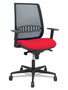 PIQUERAS Y CRESPO Chaise de bureau Alares Synchro Rouge et Maille Noir