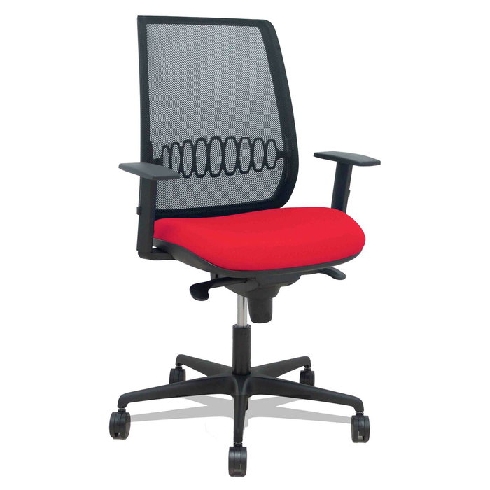 PIQUERAS Y CRESPO Chaise de bureau Alares Synchro Rouge et Maille Noir