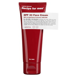 Recipe For Men Crème hydratante visage SPF 30, 75 ml