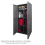 ART PLAST Armoire haute en résine avec porte-balais, 68x37x169 cm, Gris foncé