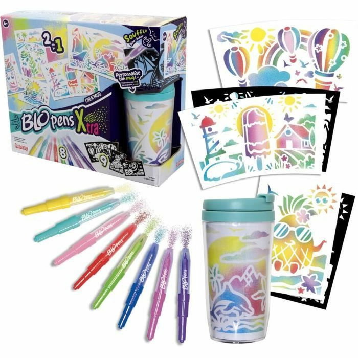 Lansay Blopens Crea'Mug avec 9 pochoirs et 1 mug