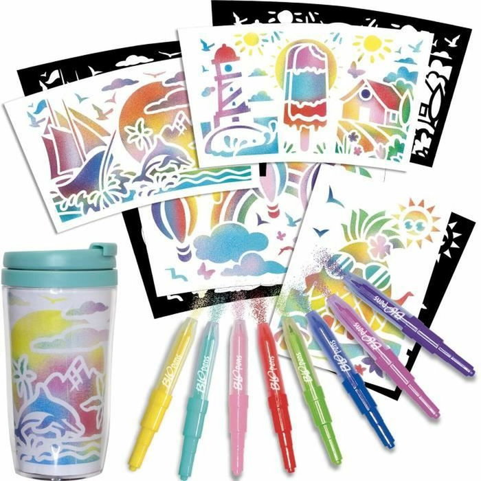 Lansay Blopens Crea'Mug avec 9 pochoirs et 1 mug
