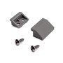 Emuca Rack avec glissières à extension totale et à fermeture douce pour accessoires d'armoire Quartz, 962-988mm, Aluminium et plastique, Titane