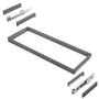 Emuca Rack avec glissières à extension totale et à fermeture douce pour accessoires d'armoire Quartz, 962-988mm, Aluminium et plastique, Titane