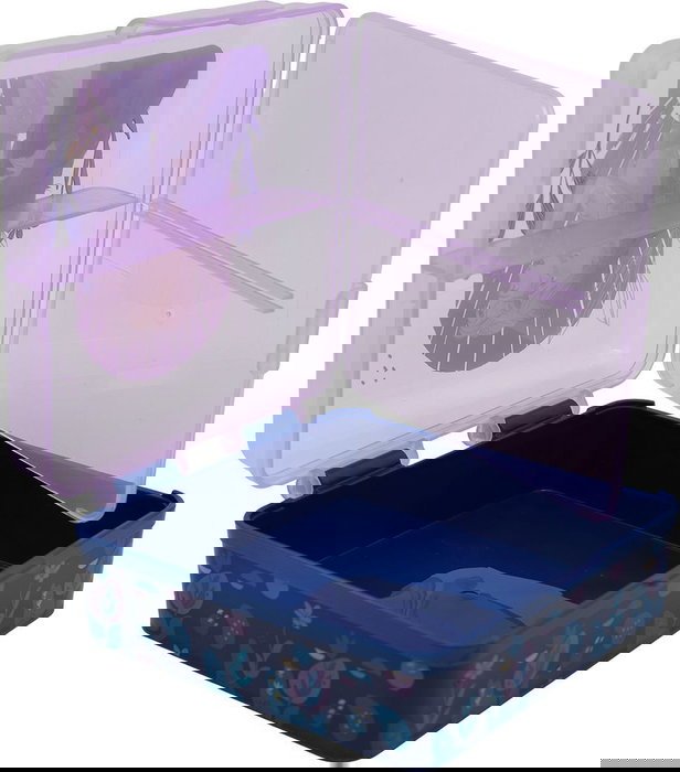 Licensing Sandwichera Cuadrada Multicompartimentos Frozen CZ11273 Boîte à Sandwichs Enfant 3 Ans Plastique Recyclable Sans BPA 14,1x13,5x6 cm