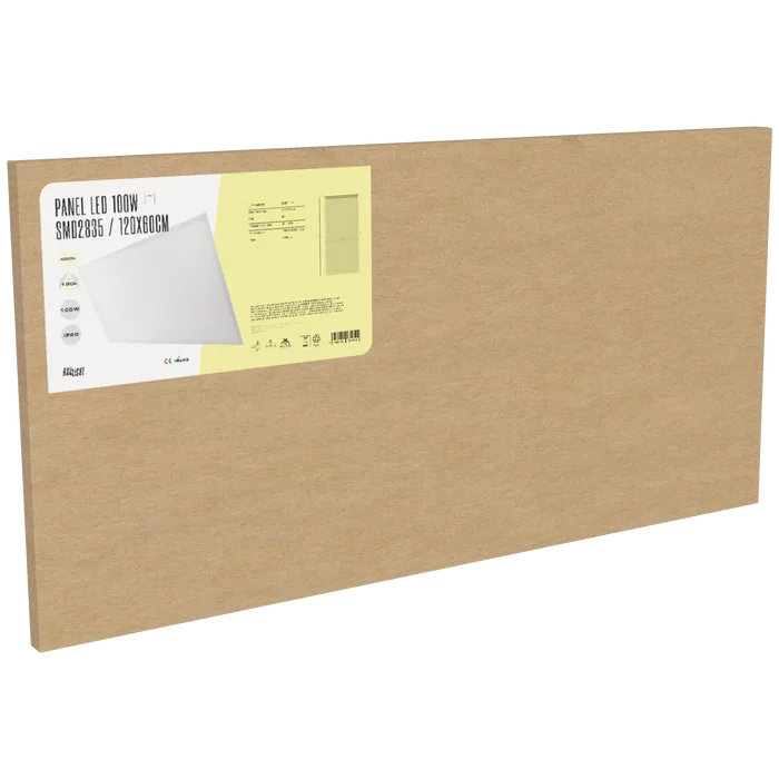 BX3 LIGHT Panel LED 100W 1200x600mm, 6000K, Empotrable ou Surface, Remplace Fluorescent, BX3-PBD-60120-CW