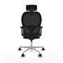 Piqueras y Crespo Chaise de Bureau avec Appui-tête Jorquera 2D086N2 Vert
