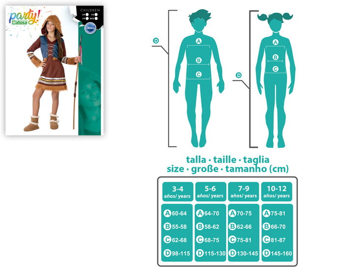 Disfraz Esquimal Fille 5-6 Ans Costume Pôle Nord avec Capuche et Chaley Disfraz Esquimal Fille 5-6 Ans Costume Pôle Nord avec Capuche et Chaley