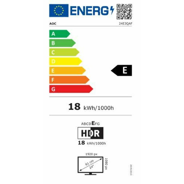 Écran AOC 24E3QAF Full HD 24" 23,8" Écran AOC 24E3QAF Full HD 24" 23,8"