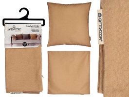 GIFTDECOR Taie d'oreiller avec fermeture éclair Beige 60x60
