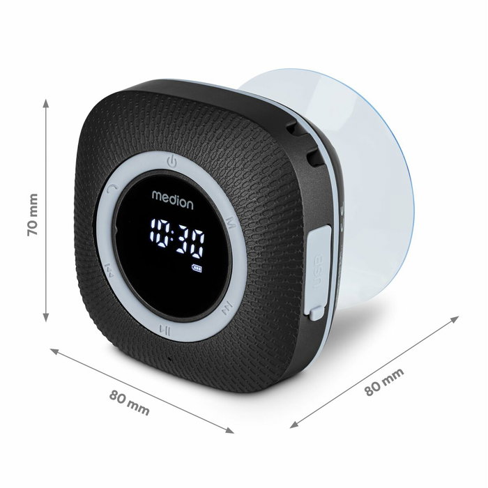 Medion Radio de Douche FM Bluetooth IPX6 Noir Medion Radio de Douche FM Bluetooth IPX6 Noir