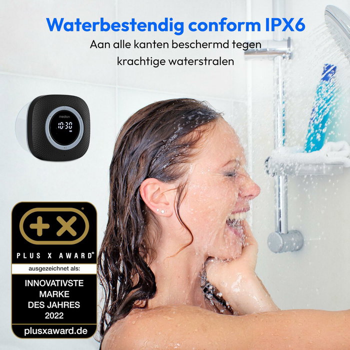 Medion Radio de Douche FM Bluetooth IPX6 Noir Medion Radio de Douche FM Bluetooth IPX6 Noir