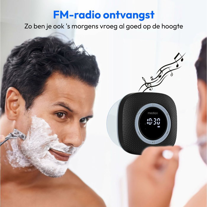 Medion Radio de Douche FM Bluetooth IPX6 Noir Medion Radio de Douche FM Bluetooth IPX6 Noir