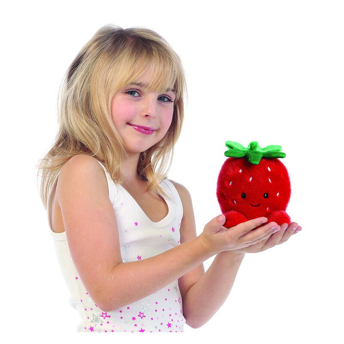 AURORA Peluche Palm Pals Fraise - Jouet en Peluche Douce 13 cm - Certifié CE