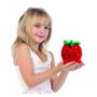 AURORA Peluche Palm Pals Fraise - Jouet en Peluche Douce 13 cm - Certifié CE